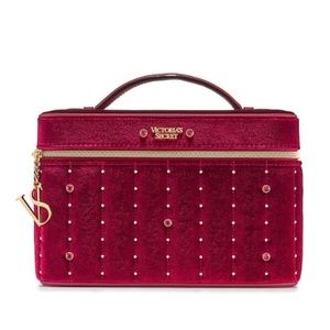 Victoria's Secret Velvet Stud Runway Vanity Case - image 1